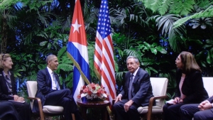 Foto:Tomada de ACN Obama en el Palacio de la Revolución: Sostiene conversaciones con Raúl Castro