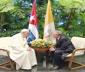 Concluyó conversación entre Raúl y el Papa