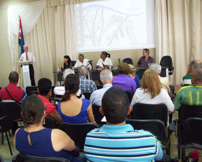 El Máster Salvador Rodríguez Sánchez durante la apertura del evento. Foto: Enrique Atiénzar Rivero/Adelante El Marketing herramienta esencial para robustecer la economía