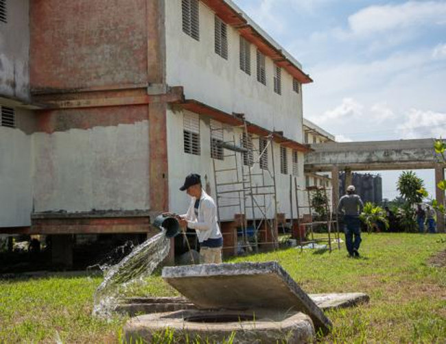 La obra constructiva en pleno apogeo. Foto: Leandro Pérez Pérez Ampliará hospital camagüeyano servicio de infectología