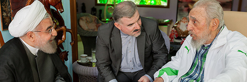 Amistoso encuentro  entre el Presidente de Irán y Fidel