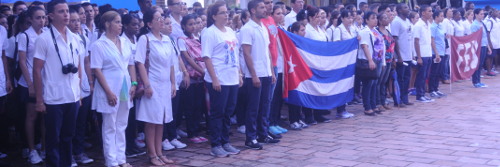 Jóvenes de Ciencias Médicas piden respeto a nuestra soberanía 