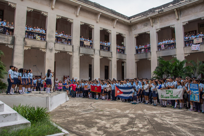 Foto: Leandro Pérez Pérez/Adelante Estudiantes de Preuniversitario Álvaro Morell también votan en contra del bloqueo