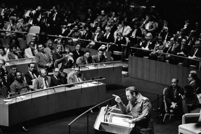 Con su oratoria llena de valentía y sentido de la justicia, Fidel ganó en la Asamblea de Naciones Unidas el respeto y la admiración de muchos mandatarios del mundo. Foto: Archivo de Adelante