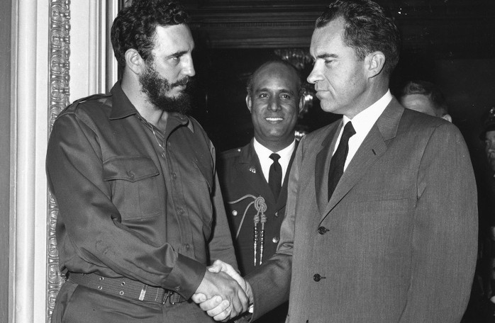 El propio Richard Nixon, entonces segundo al mando de la Casa Blanca, escribió en sus memorias que una de las conclusiones que sacó de la reunión con Fidel Castro en Estados Unidos era que había que derrotarlo antes de que fuera demasiado tarde. Foto: Archivo Fidel versus Estados Unidos: más allá del mito
