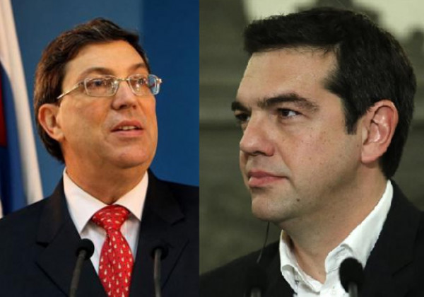 Foto: Tomada de www.radiorebelde.cu Primer ministro griego Alexis Tsipras recibe a Bruno Rodríguez