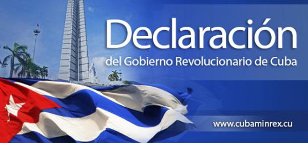 www.minrex.gob.cu Declaración del Gobierno Revolucionario