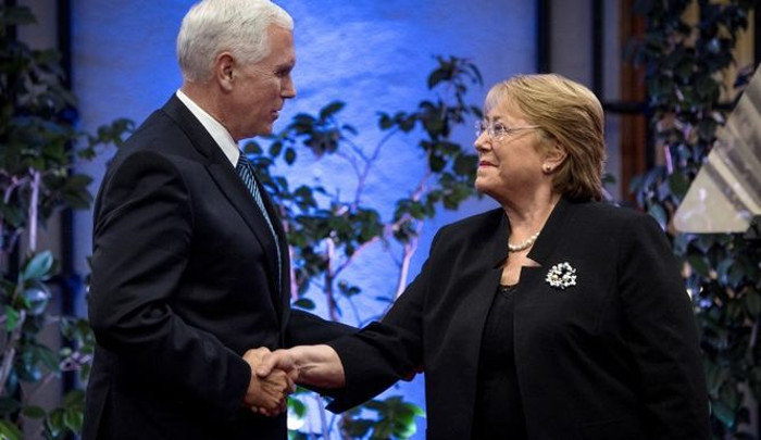 Foto: Tomada de www.tvn-2.com Pence pensó mal en Chile