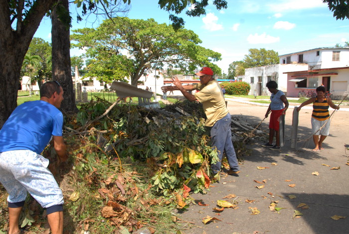 Dejar más bellas que antes del ciclón nuestras ciudades y bateyes.Foto: Otilio Rivero Delgado/ Adelante Camagüey es un hervidero de trabajo