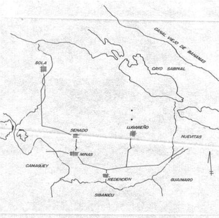 Mapa imagen de Minas y el lugar de la ubicación de Lugareño.