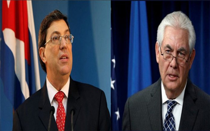 Foto: Tomada de www.5septiembre.cu Sostuvo encuentro Canciller cubano con Secretario de Estado de EE.UU.