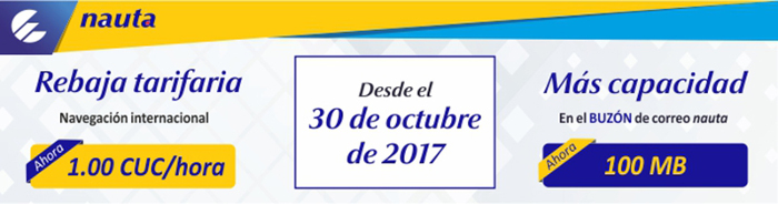 Ilustración: Tomada de www.cnctv.icrt.cu/ Rebajan a un CUC tarifa del servicio Nauta internacional