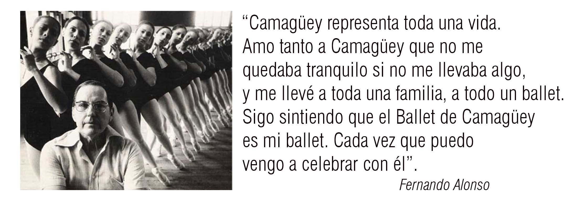Palabras de Fernando Alonso en entrevista publicada en el periódico Adelante, el 5 de diciembre del 2009, cuando vino a Camagüey a celebrar sus 95 años de vida. Foto: Tomada de pprincipe.cult.cu