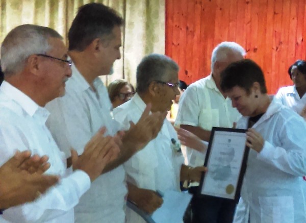El Profesor Rafael V. Pila, reconocido Por la Obra de la Vida.Foto: De la autora Día de la Medicina Latinoamericana: reconocimientos y evocaciones