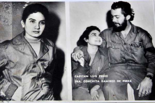 Fotos de los excombatiente del Ejército Rebelde, Capitán Luis Jesús Pérez Martínez y Juana Bautista de la Concepción Ramírez Figueredo (Conchita), casados en boda rebelde, el 26 de septiembre de 1958, oficiada por el Dr. Fidel Castro, Comandante en Jefe 
