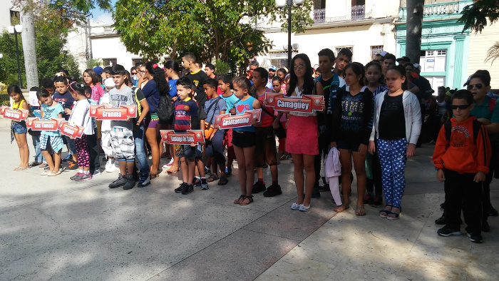 La inauguración del torneo tuvo lugar en el Parque Agramonte. Foto:Orlando Seguí Aguilar/Adelante Inició torneo de ajedrez por aniversario de la villa
