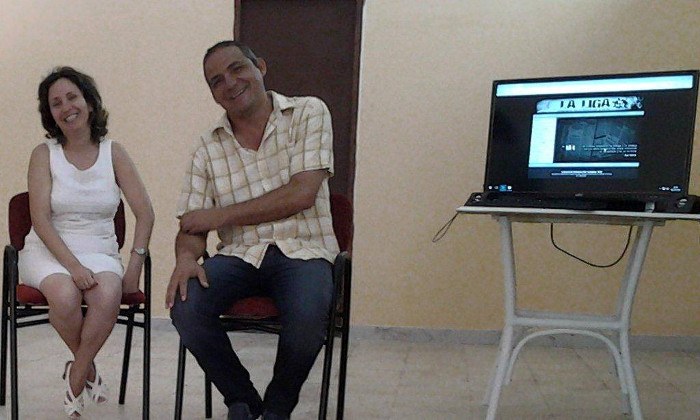 María Antonia Borroto y Yoan Manuel Pico  Foto: Cortesía de los entrevistados La Liga, una revista de literatura y arte