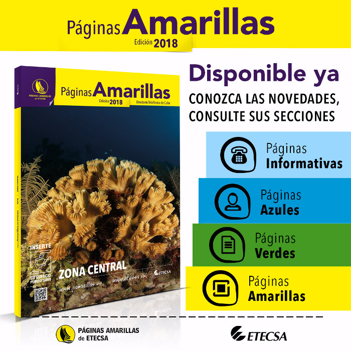 Etecsa Disponible en Camagüey las Páginas Amarillas 2018