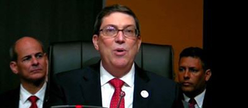 Intervención del canciller cubano Bruno Rodríguez Parrilla