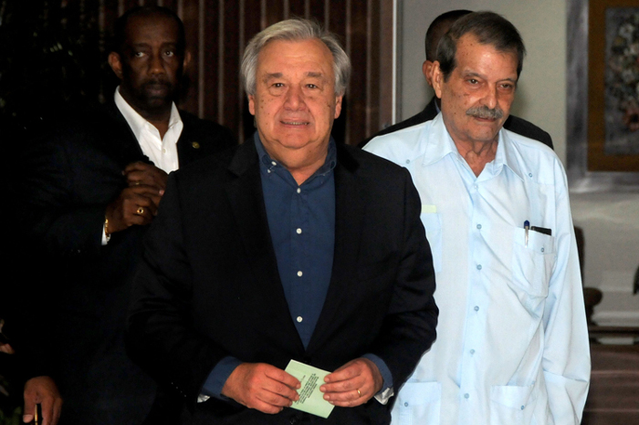 Foto: Tomada de prensa-latina.cu Secretario General de la ONU en Cuba