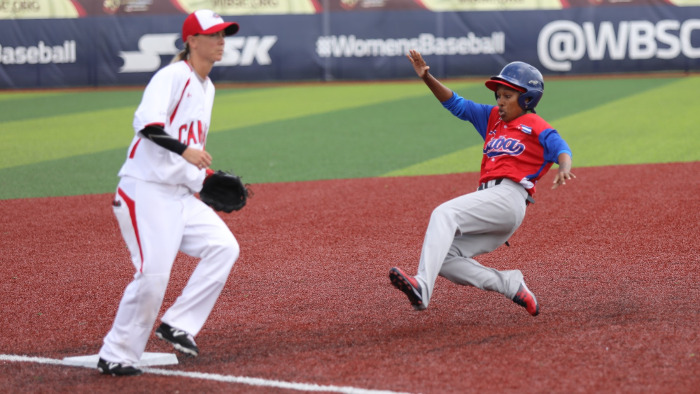 Foto: Tomada de wbsc.org Cuba gana su primer juego en el Mundial de Béisbol femenino