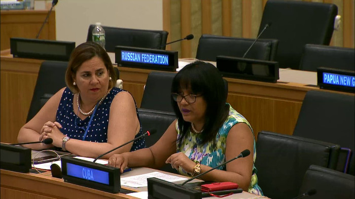 Foto: Tomada de prensa-latina.cu Embajadora cubana en Naciones Unidas destaca proceso de consulta constitucional