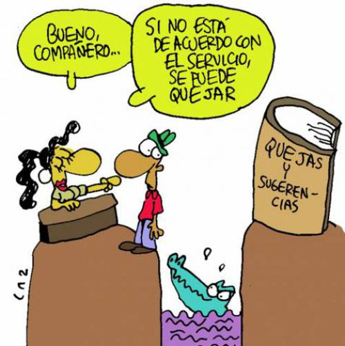 Caricatura: Tomada de juventudrebelde.cu El derecho a la queja