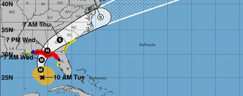 Michael se intensifica en el golfo de México