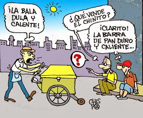 Caricatura: Tomada de lachispaprendida.blogspot.com El pregón, emblema de cubanía