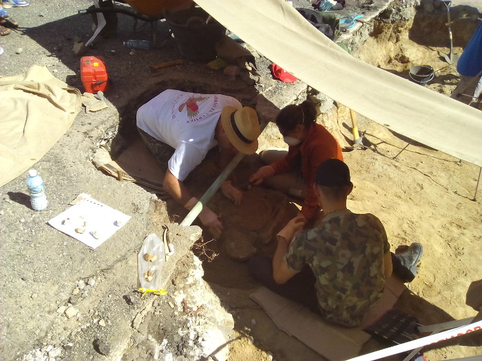 Fotos: Del autor Encuentran restos humanos en excavación arqueológica