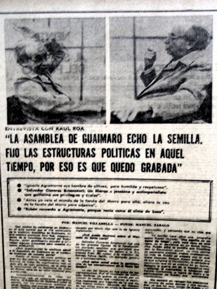 Raúl Roa durante su estancia en Camagüey habló de la importancia de la Constitución de Guáimaro.