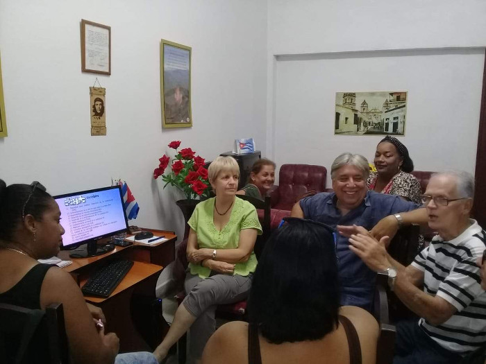 Expertos en el intercambio con la representación nuevitera. Foto: Cortesía de la Anec Nuevitas en el camino para dar el salto en la economía