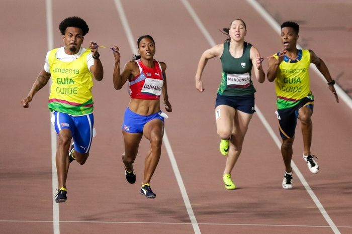 El metal dorado lo consiguió Omara Durand, en los 100 metros planos T12. Foto: Tomada de acn.cu Cuba en sexto lugar de Parapanamericano