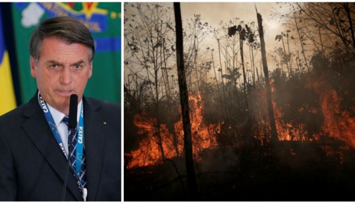 Foto: Tomada de elcomercio.pe Bolsonaro con sus manos sucias de cenizas