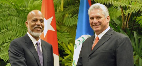   Díaz-Canel recibió al Primer Ministro de Belice