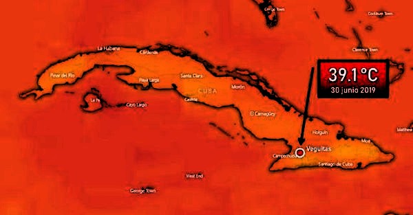 Photo: Taken from radiocubana.cu New record in Cuba, 39.1 Celsius!