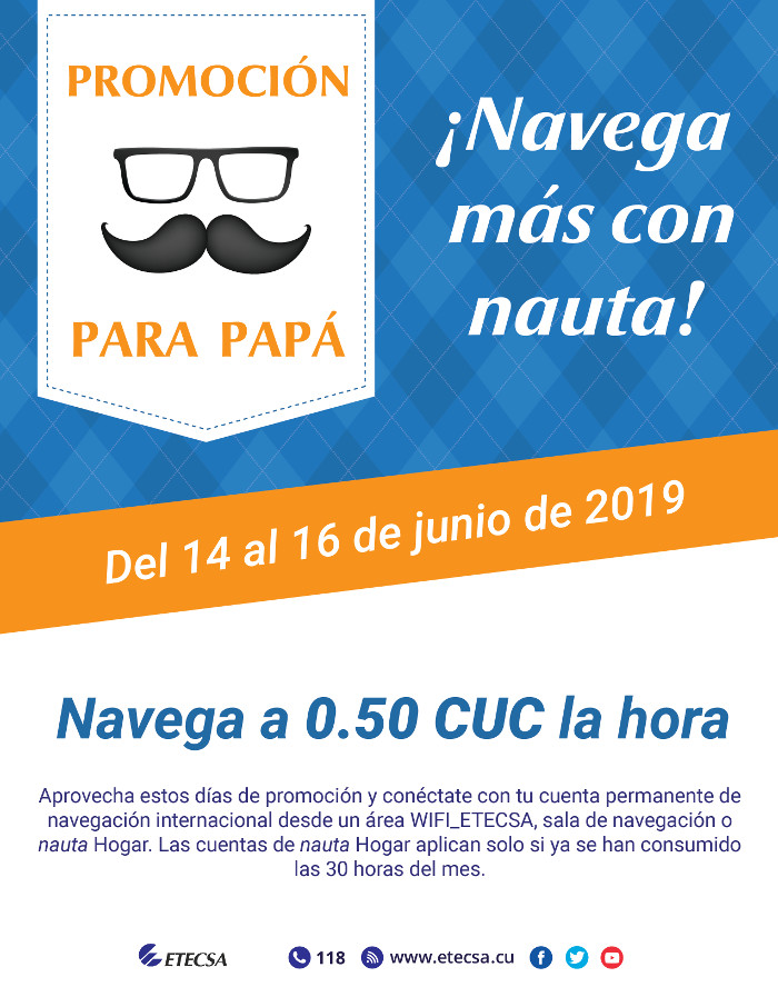 Imagen: Etecsa Oferta especial de Etecsa por el día de los padres