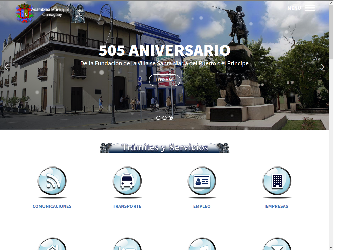 Imágenes: Del sitio digital Municipio de Camagüey, primero en Cuba con gobierno online