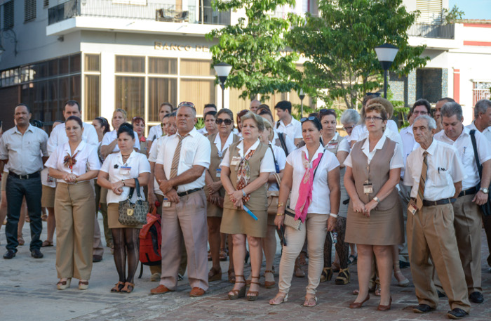 Foto: Alejandro Rodríguez Leyva/Adelante Trabajadores bancarios contra la Helms-Burton