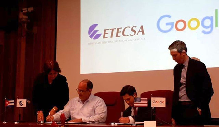 Foto: Tomada de acn.cu Etecsa anuncia acuerdo con Google
