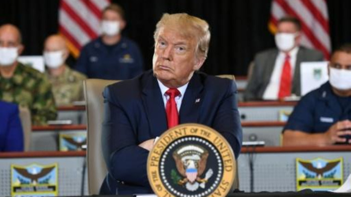 El presidente de Estados Unidos asistió a una sesión informativa sobre Avances en Operaciones De Narcóticos en el Comando Sur de Estados Unidos en Doral, Florida, el 10 de julio de 2020. Foto: Tomada de swissinfo.ch Mendaces afirmaciones de Trump son rechazadas por canciller cubano
