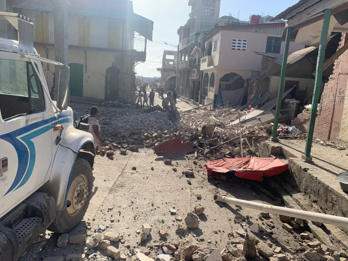 Foto: Tomada de twitter.com/JCOMHaiti Sacude terremoto zona sur de Haití