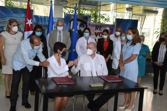 Foto: Tomada de prensa-latina.cu Acuerdos por 31,2 millones de euros rubrican Cuba y Francia