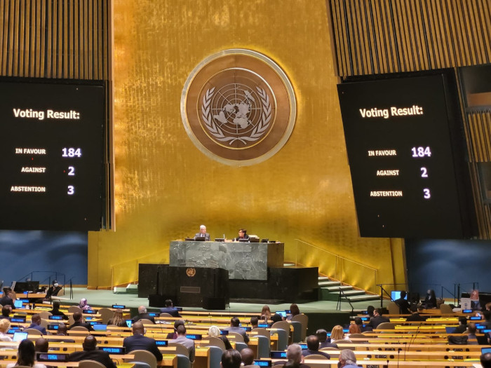 Foto: tomada de twitter.com/BrunoRguezP Otra vez rechazo mundial del bloqueo de EEUU contra Cuba