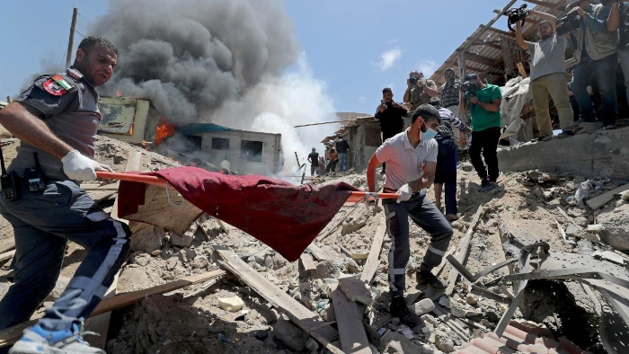 Israel está bombardeando de forma intensiva zonas residenciales. Foto: tomada de france24.com
