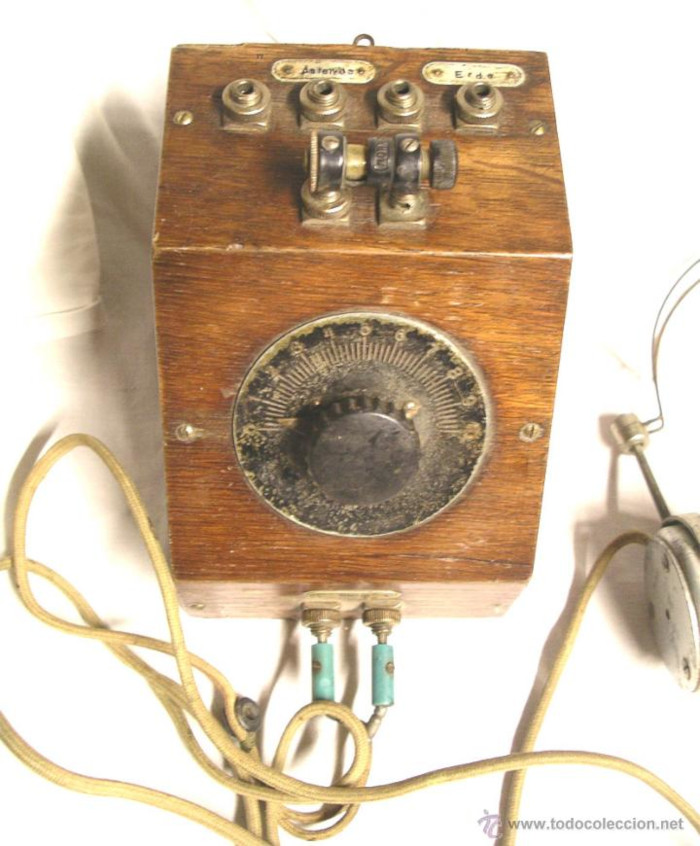 Radio de galena. Imagen: Cortesía del autor La radio en Cascorro