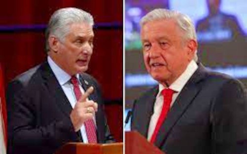 Foto: Tomada de cabecera.mx Presidente cubano conversó con su homólogo de México