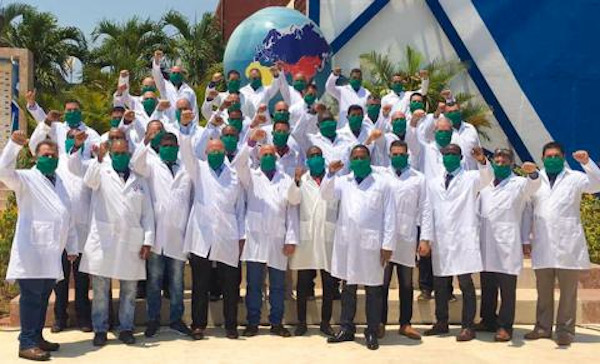 Foto: Tomada de cubaminrex.cu En Italia médicos cubanos para apoyar en emergencia