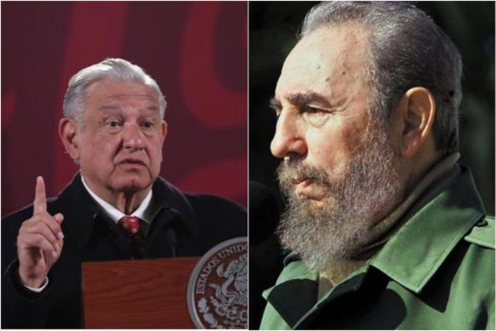 Foto: Tomada de prensa-latina.cu López Obrador: entre los grandes, grandes... Fidel Castro