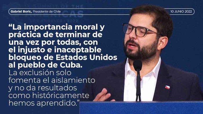 Fotos: Tomadas de radiorebelde.cu Condenan bloqueo a Cuba en Cumbre de las Américas